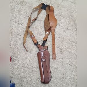 Galco Leather 356 LG FR REV Brown Shoulder Holster Adjustable Chest Harness